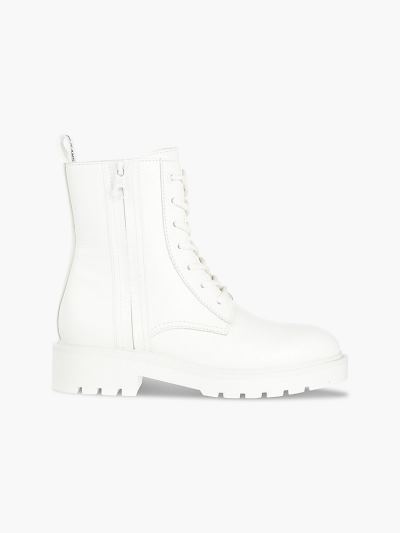 Calvin Klein Cipők HU974865 | Calvin Klein Bőr Női Csizma Világos Fehér